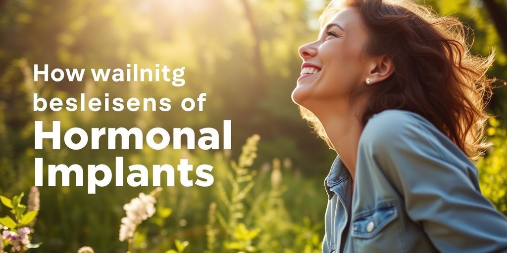 Woman in nature representing hormonal implant benefits.