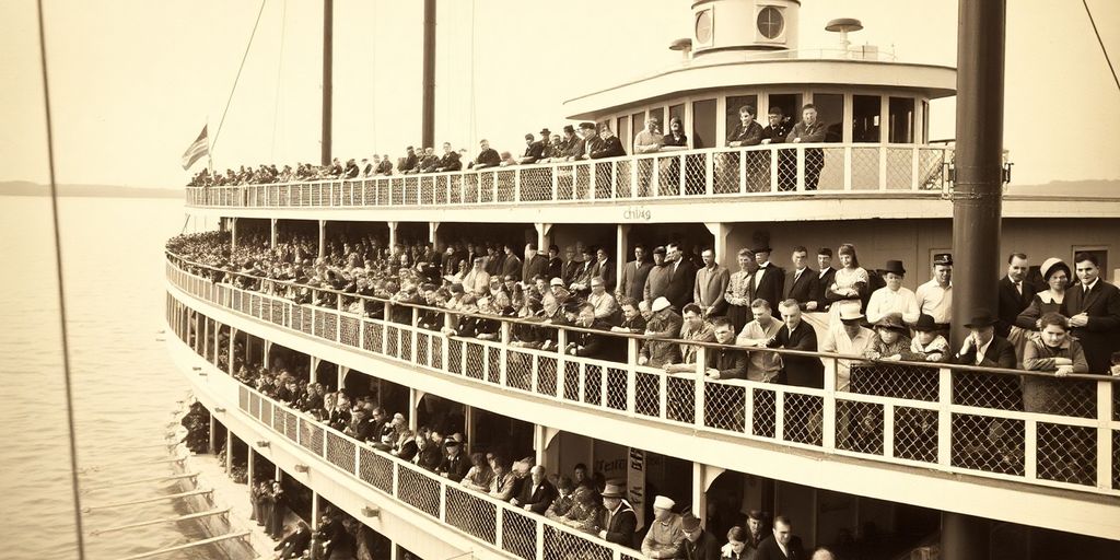 The SS Eastland capsized with passengers on board.