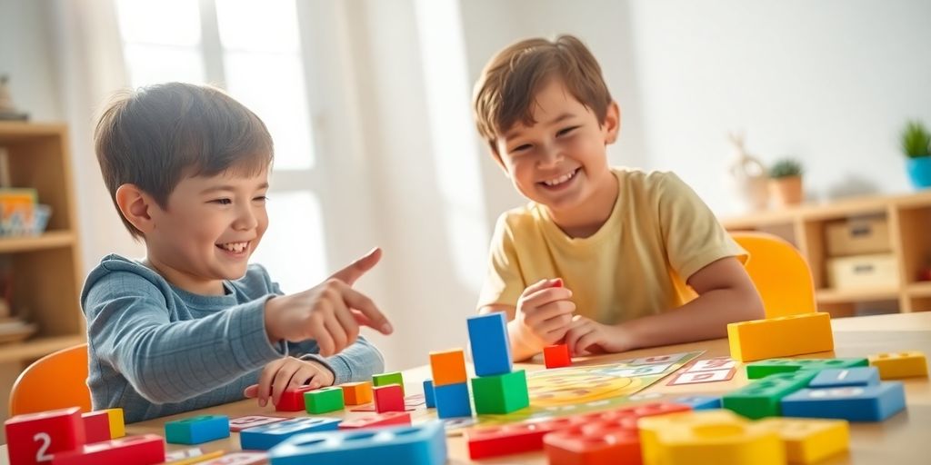 Kinderen spelen rekenen
