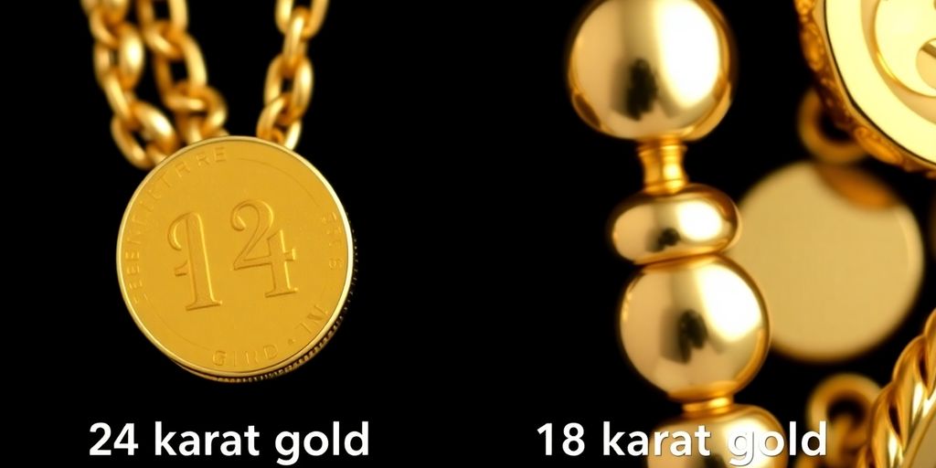 Différence entre or 18 et 24 carats.