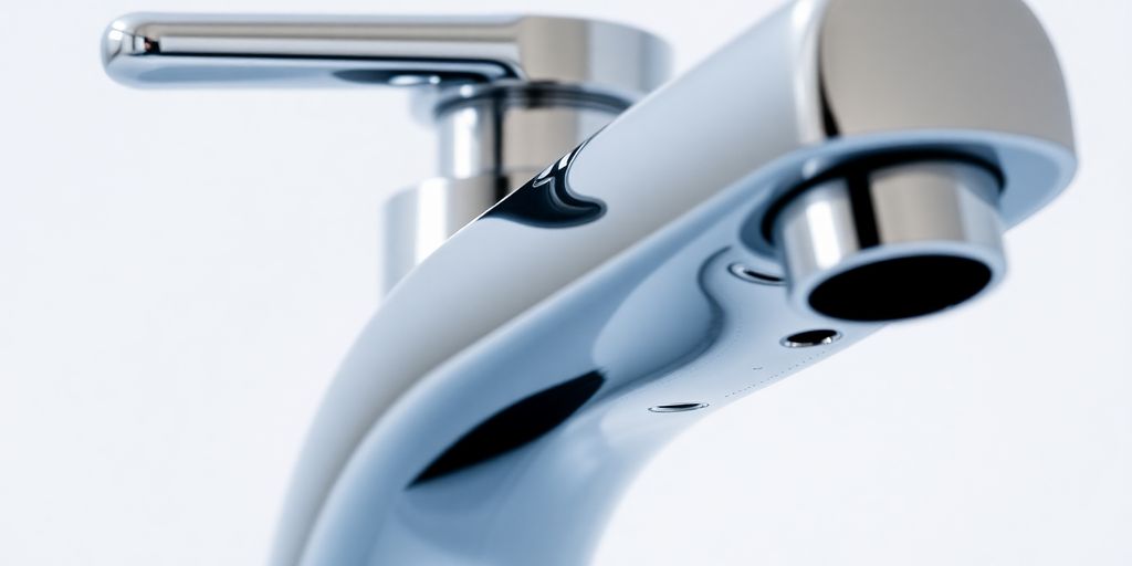 Elegant bathroom tap with modern design.