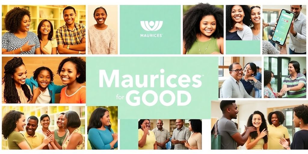 Maurices social media campaign visuals with community engagement.