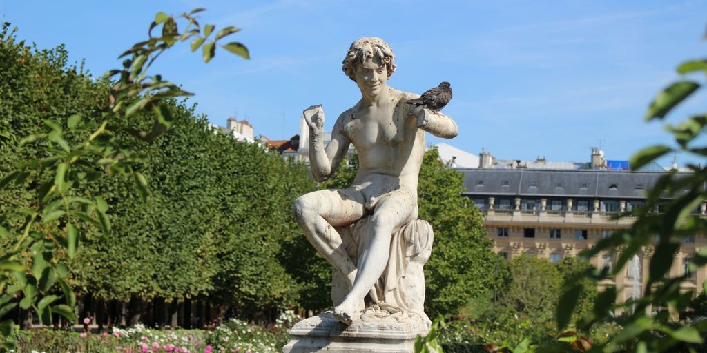 sitting man statue