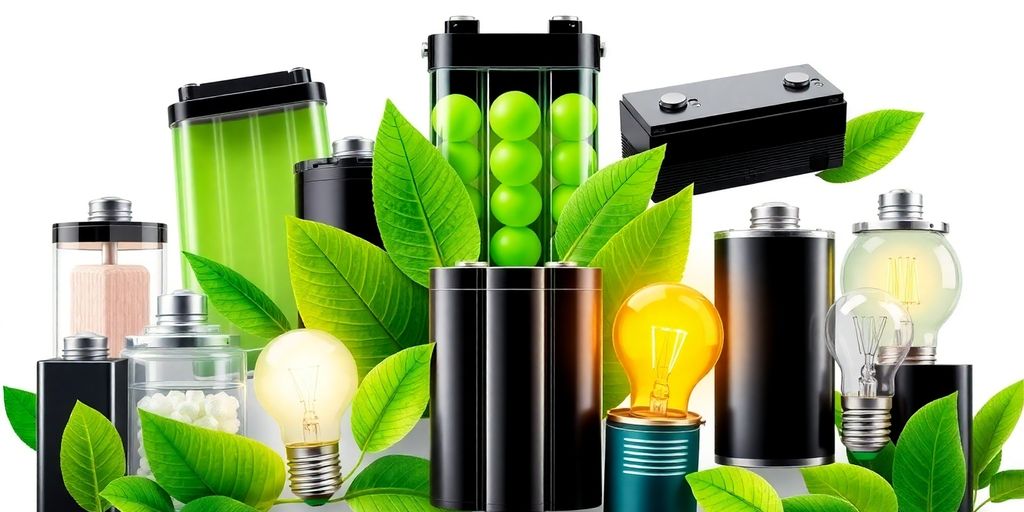 Colorful new battery designs highlighting sustainable energy innovations.