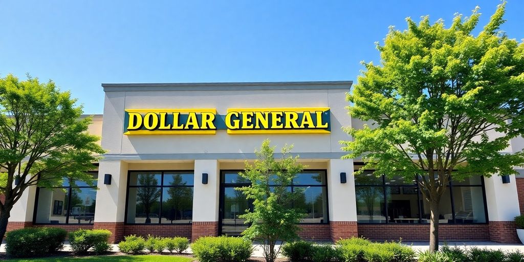 Modern Dollar General store exterior.