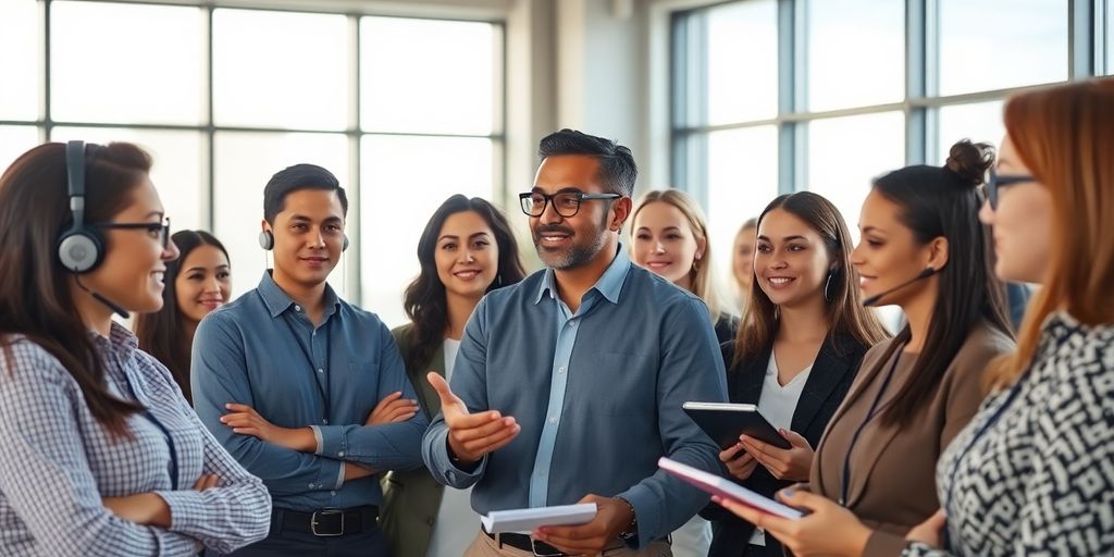 Lead guiding customer service team.