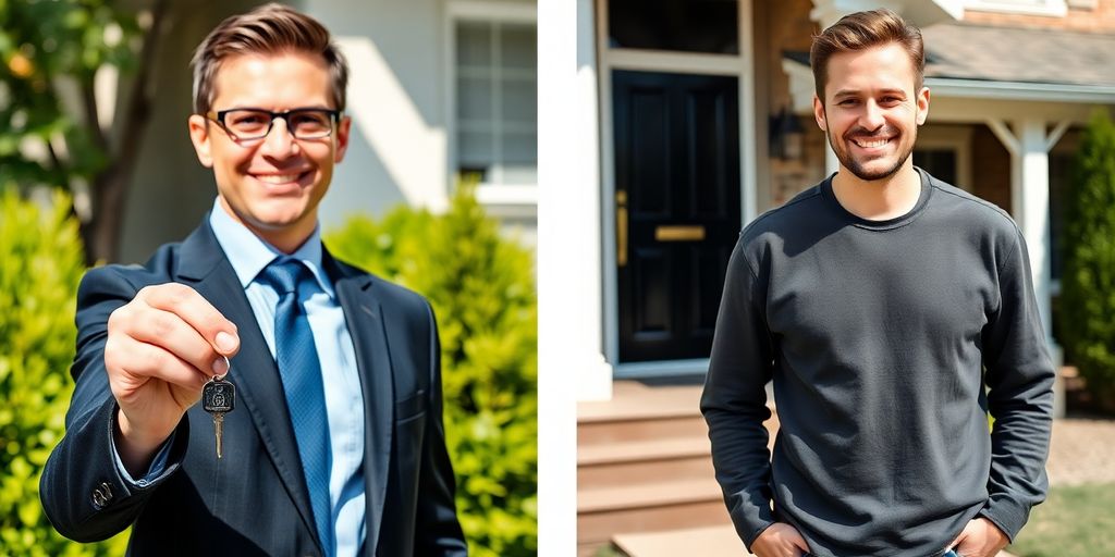 Two people, one professional, one casual.