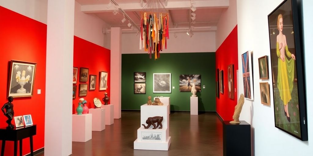 Interior view of Etihad Modern Art Gallery.