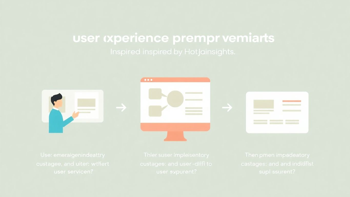 Moderne illustrasjon av brukeropplevelse og forbedringer.