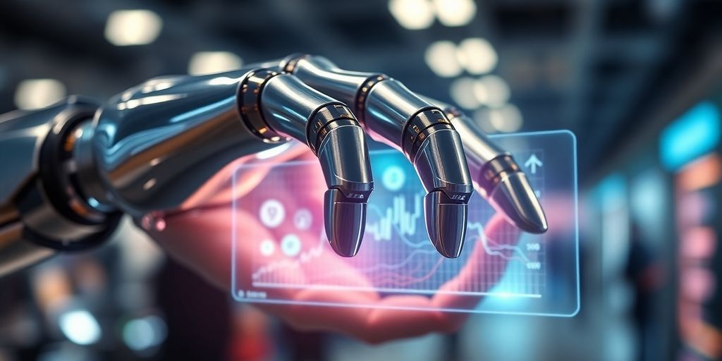 Bot hand using crypto trading interface