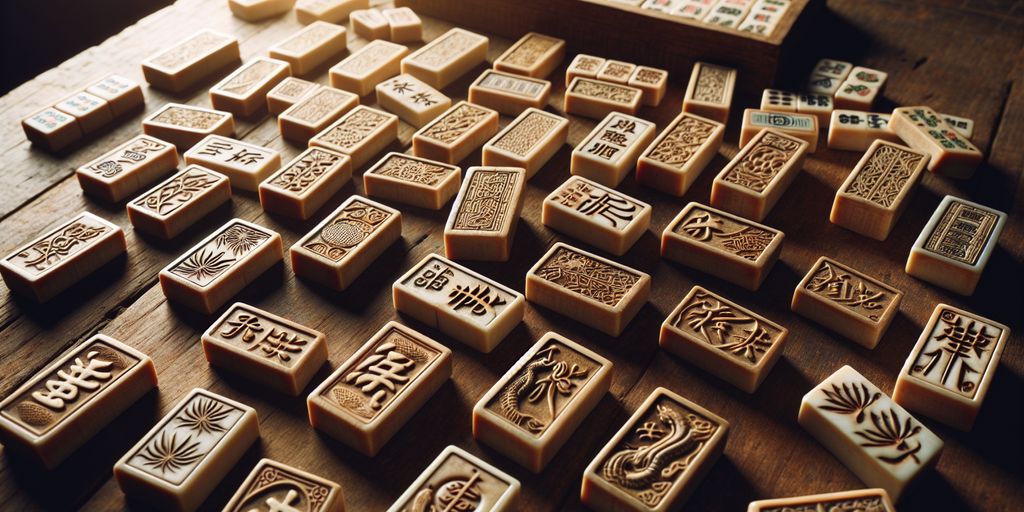 ancient mahjong tiles collection
