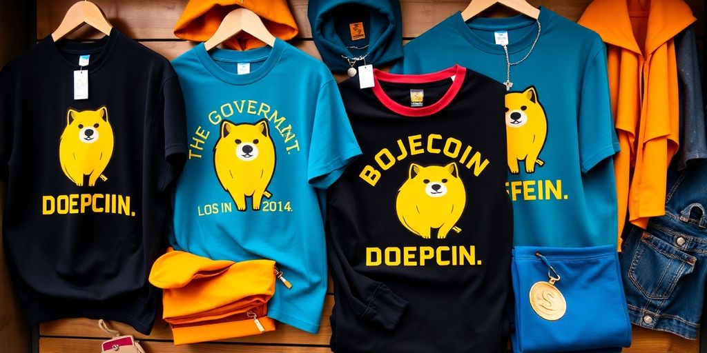 Stylish government apparel with Dogecoin theme.