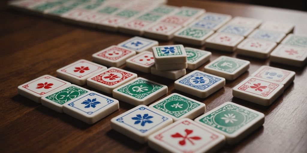 Mahjong wind tiles displayed in a game layout.
