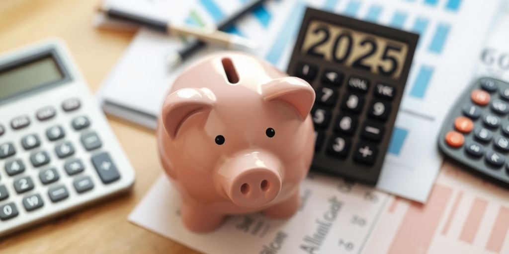 Un cochon tirelire et des documents financiers.