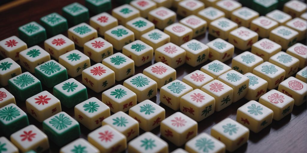 Various Mahjong tiles showcasing traditional and modern designs.
