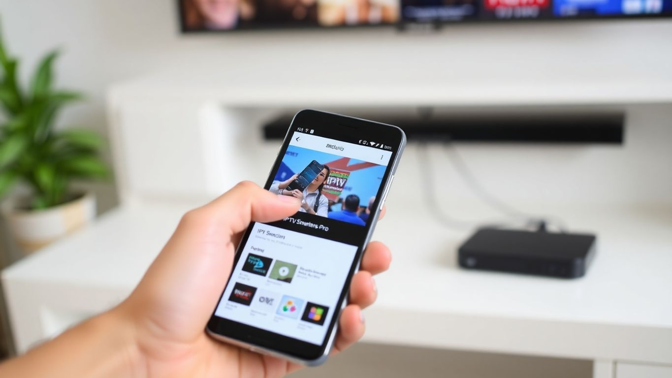 Application IPTV Smarters Pro sur smartphone et boîtier TV Android