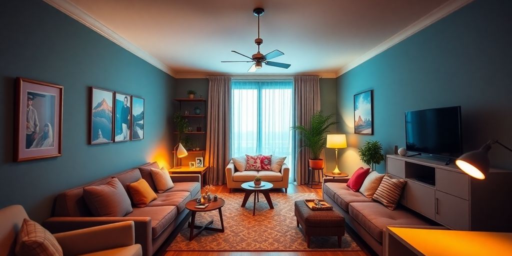 Warm and welcoming interior of an Airbnb.