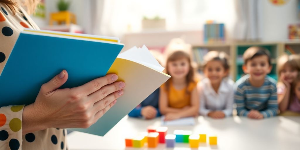 Colorful blocks and children's books.