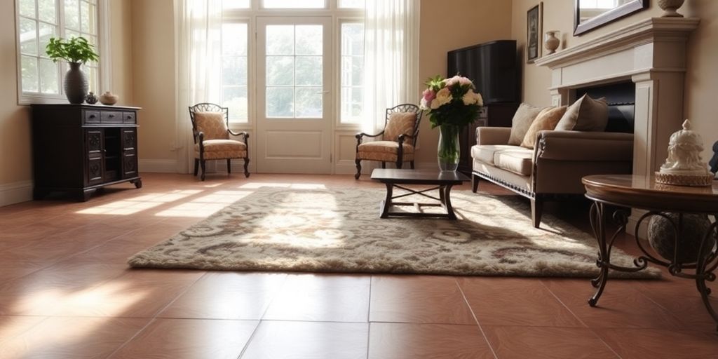 Beautiful ceramic tile patterns in a home setting.
