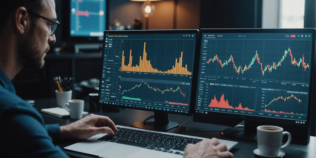 AI analyzing competitors with data charts and graphs
