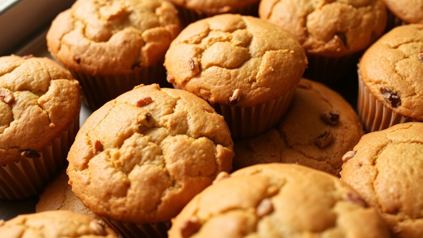 Golden-brown All Bran Buds muffins with visible bran buds.