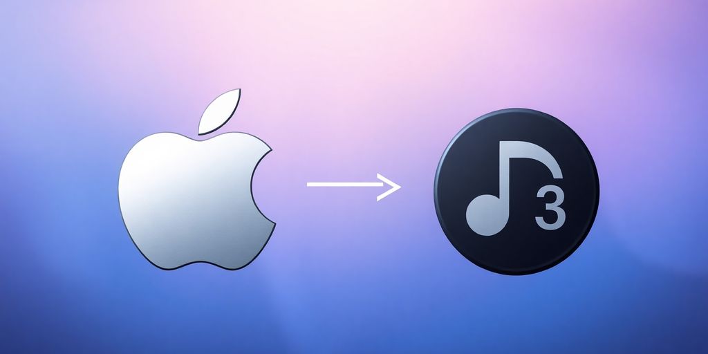 Apple Music, MP3 icon, intertwined cables