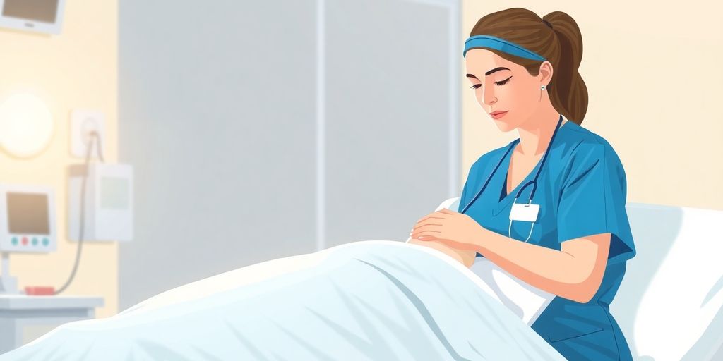 Nurse caring for patient post-surgery.