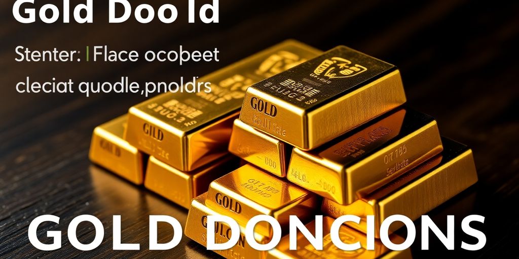 Des lingots d'or empilés sur une surface en bois.