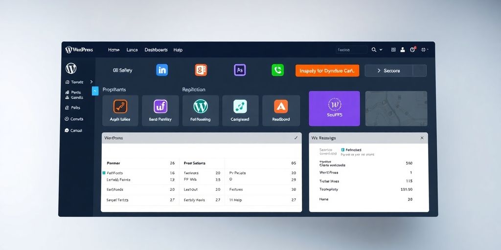 Photorealistic dashboard for managing WordPress sites.