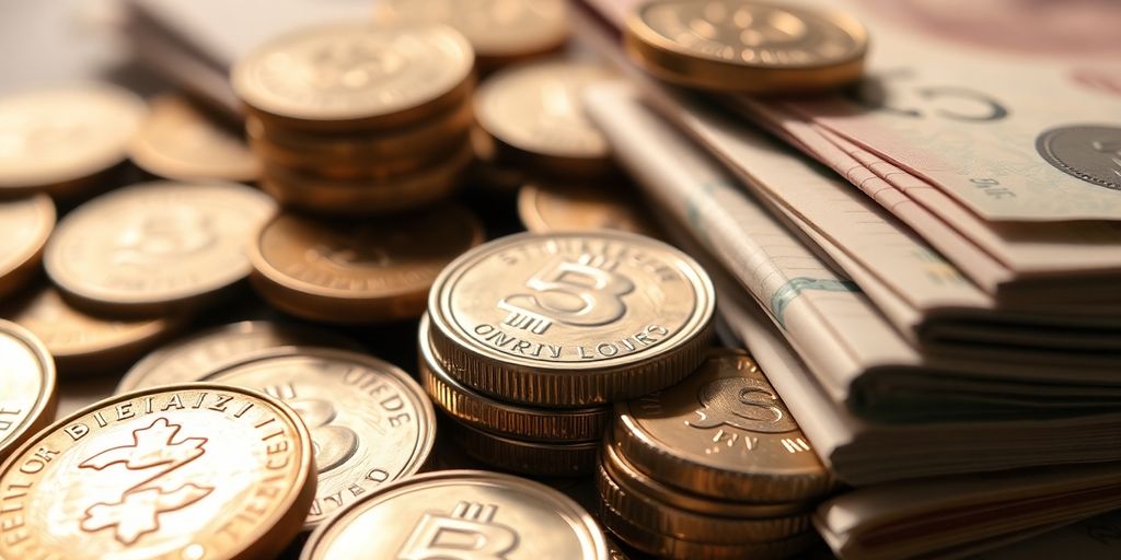Pièces de monnaie et billets recyclés