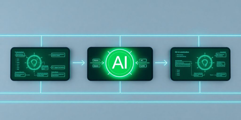 Visualização dinâmica de fluxos de trabalho de IA.