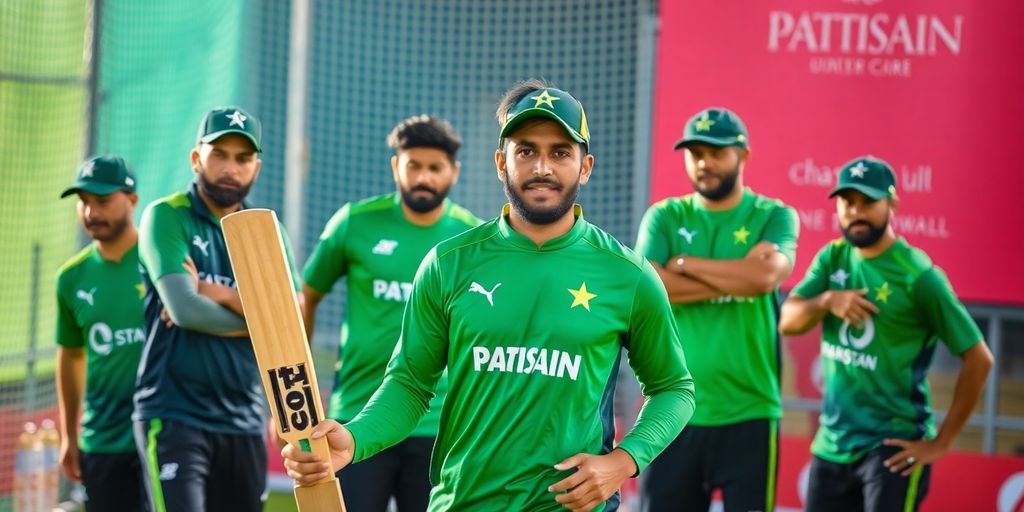 Pakistan T20 squad training for the 2025 New Zealand Tour.