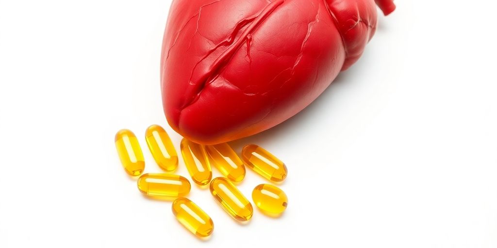 CoQ10 capsules, healthy heart.