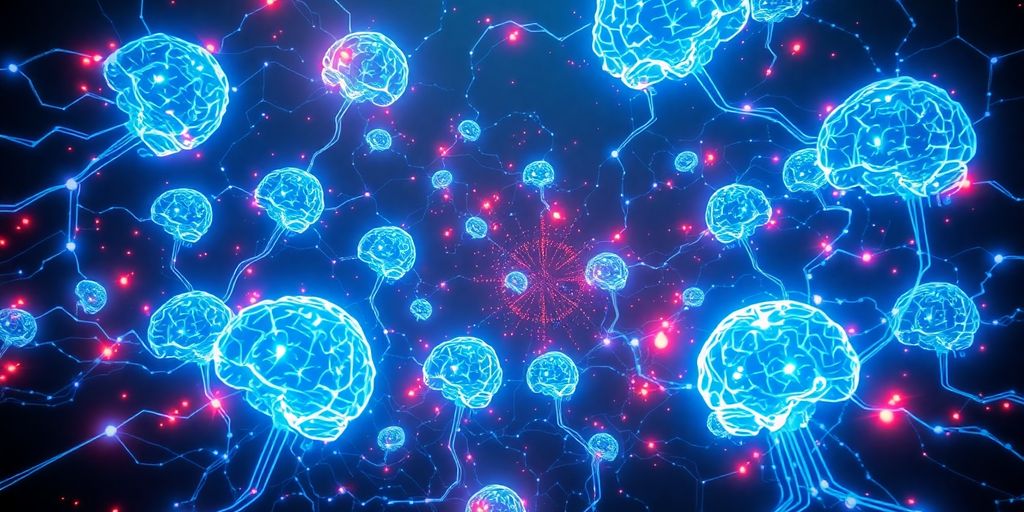 Global AI competition with competing digital brains.