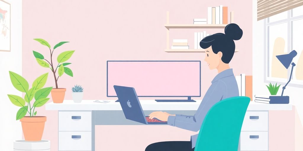 Supervisor working remotely on a laptop.