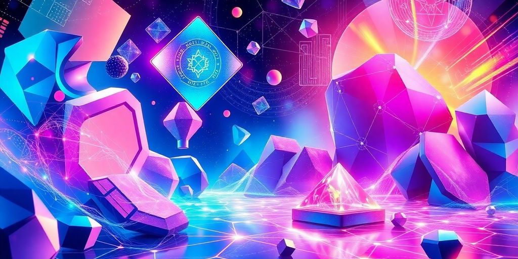 Futuristic digital art representing nft innovations.
