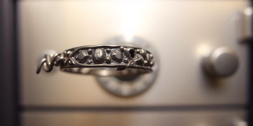 Bijou endommagé, mettant en évidence des rayures et bosses.
