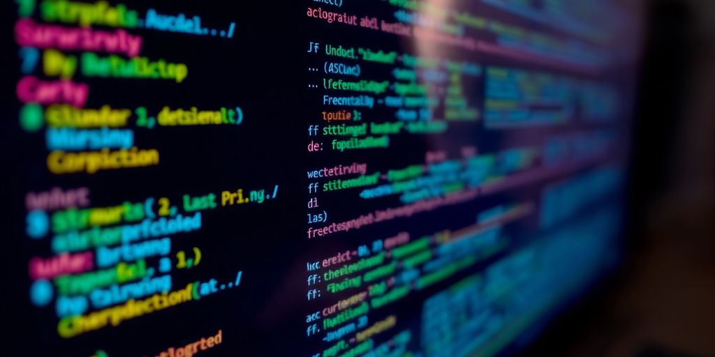 Interface de linha de comando com código brilhante