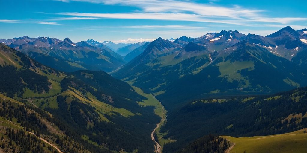 Vue aérienne des majestueuses montagnes Rocheuses du Montana.