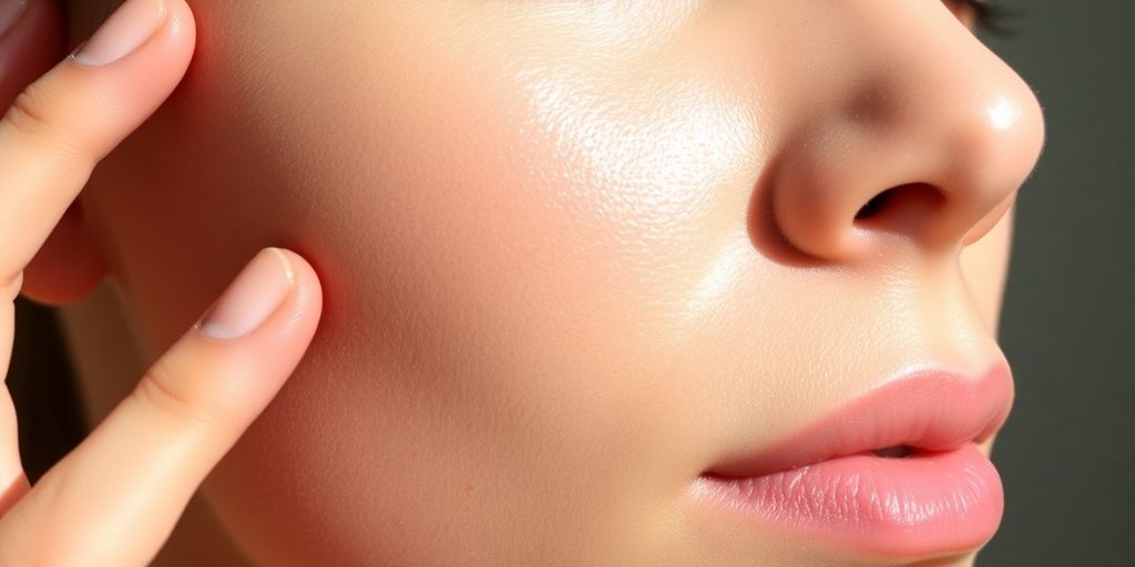 Person applying a natural face mask for clear skin.