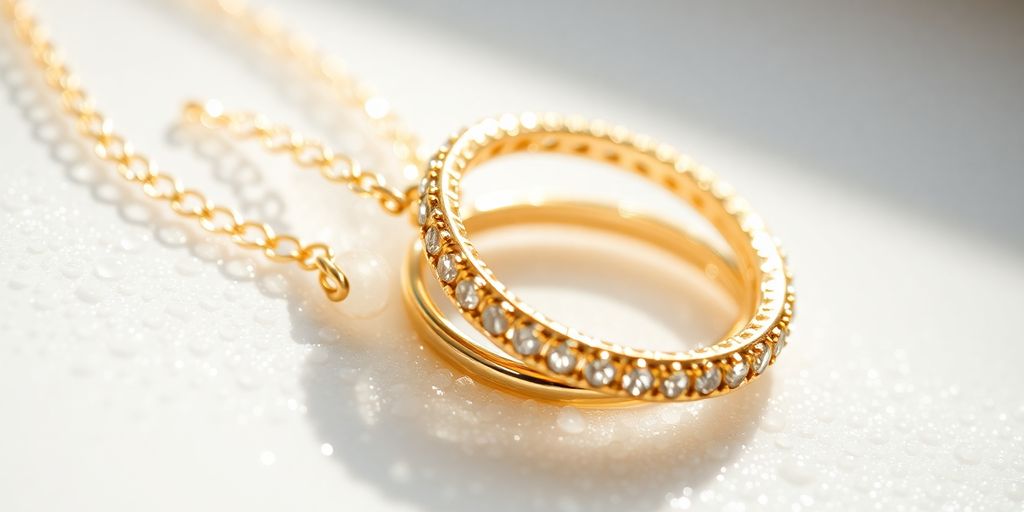 Bijoux en or brillants après nettoyage doux.