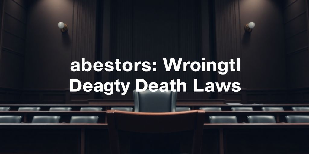 Empty chair in a courtroom representing wrongful death cases.