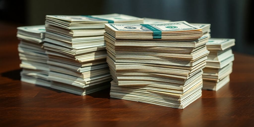 Stacks of crisp hundred-dollar bills form a solid financial foundation.