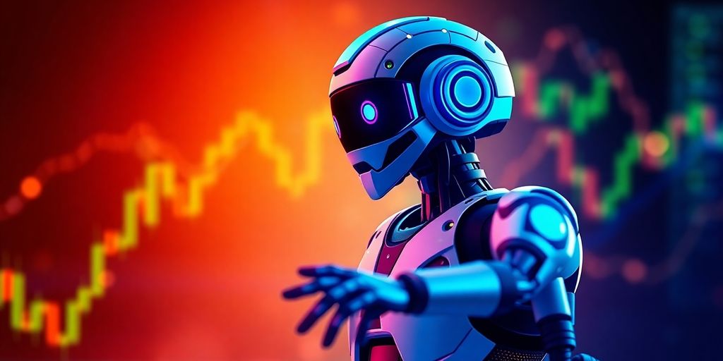 A cryptocurrency trading bot with a sleek design.