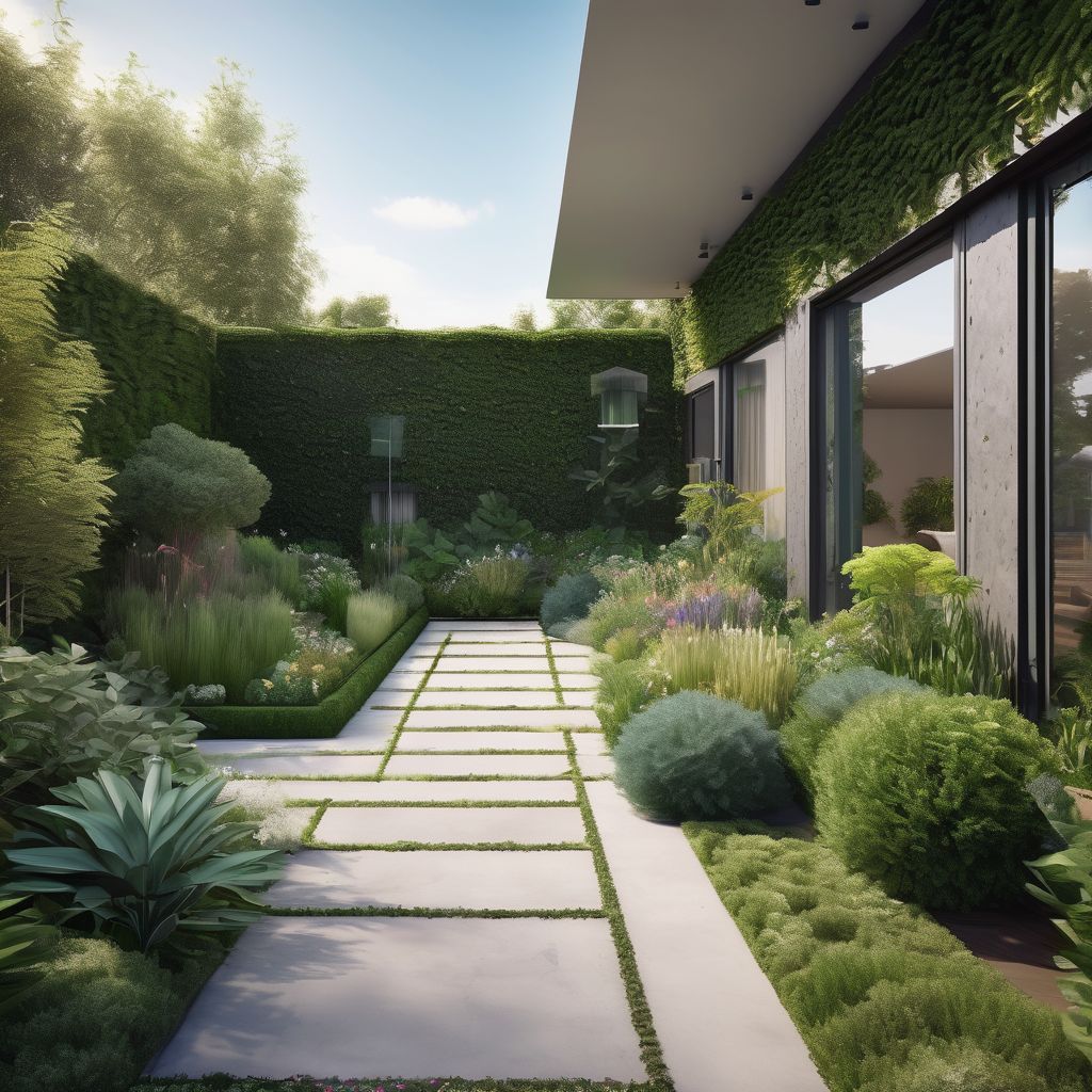 private garden design with secure fences and lush greenery