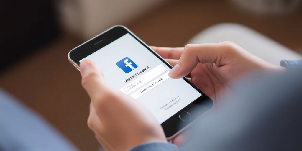 Pessoa acessando o Facebook pelo celular.