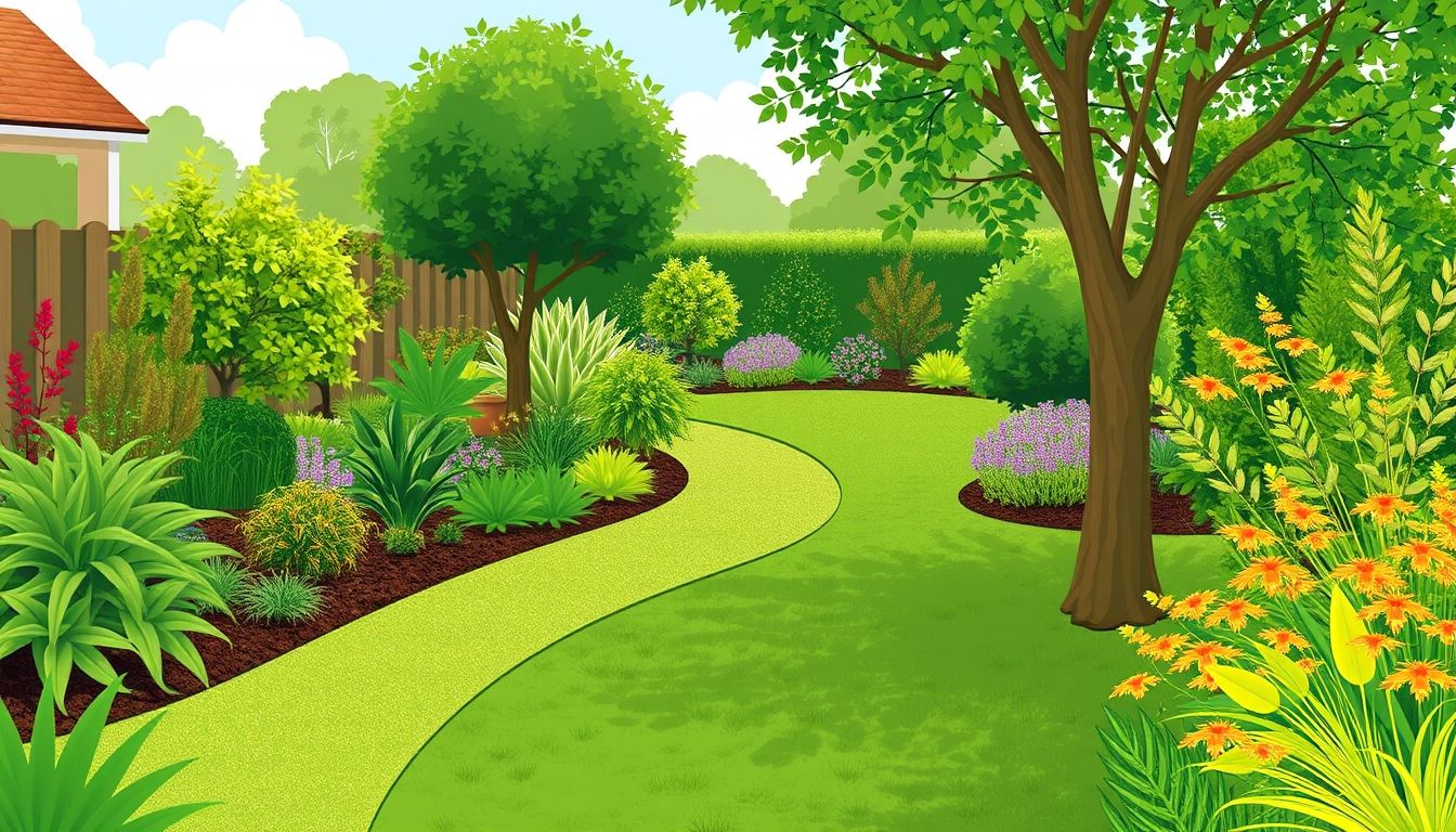 Well-maintained garden with plants and clean pathway