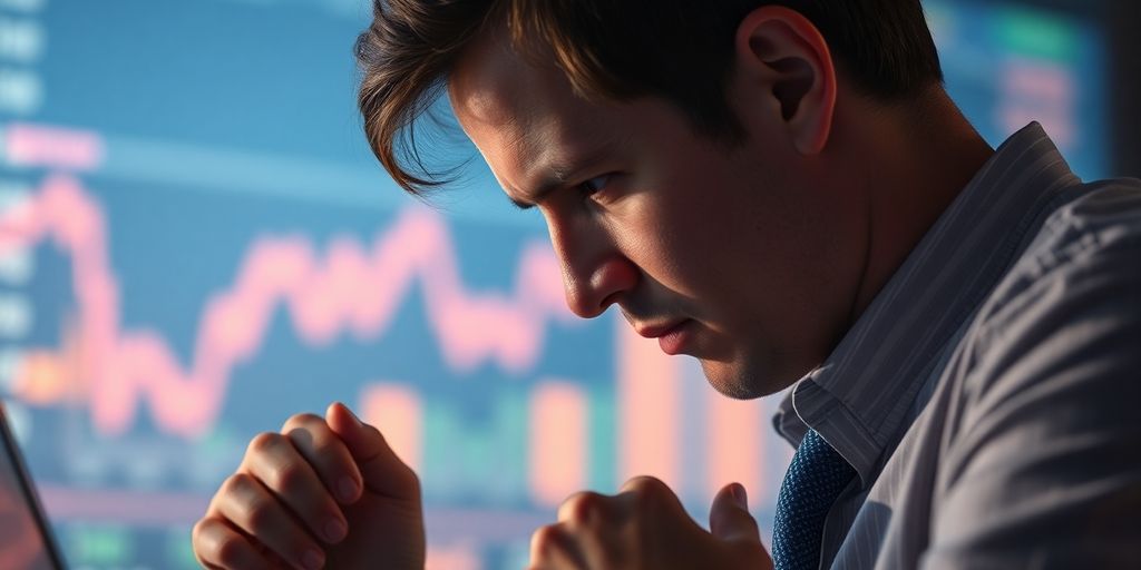 Trader deep in thought about options trading risks.