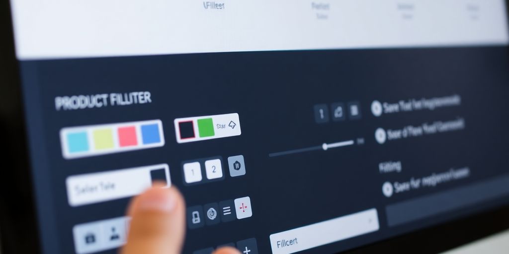 E-commerce product filter interface elements.