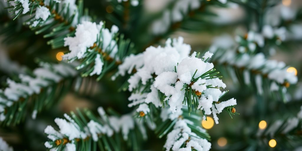 Künstlicher Weihnachtsbaum mit Schnee